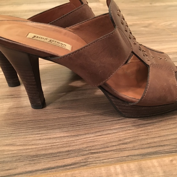 Paul Green Munchen Heeled Leather Sandals.  Size 4 - Picture 4 of 7
